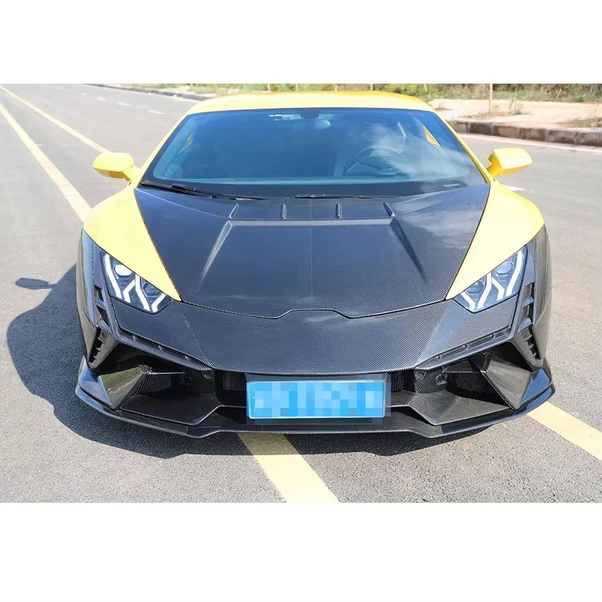 Upgrade Auto Parts Tecnica Style Dry Carbon Fiber Bonnet Hood Engine Cover For Lambo Huracan Lp580 Lp610 Body Kit